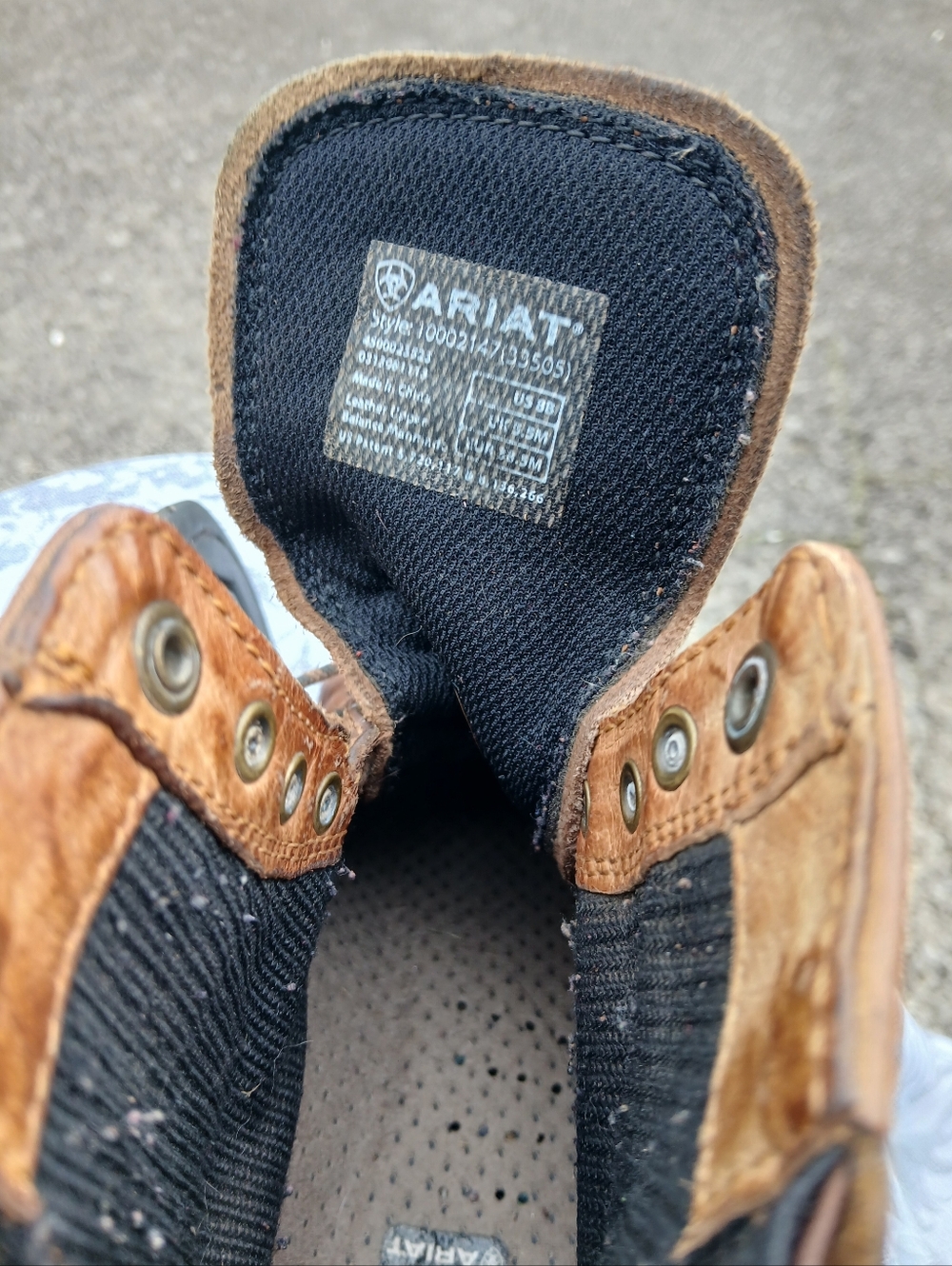 Ariat Women's Size 8 Brown Leather Lace-Up Work Boots - Picture 11 of 12